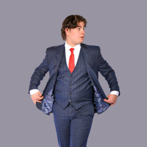 BT Check Navy Suit