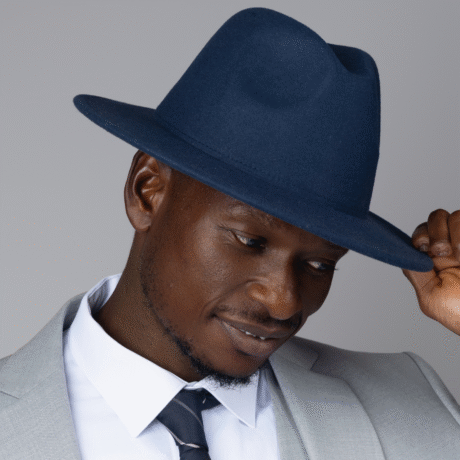Navy Fedora Hat