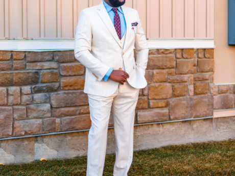 Biege Punstripe 3-Piece Suit