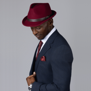 Burgundy Trilby Fedora Hat