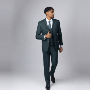 3PC Green Stripe Suit
