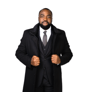 Premium Black Men’s Overcoat