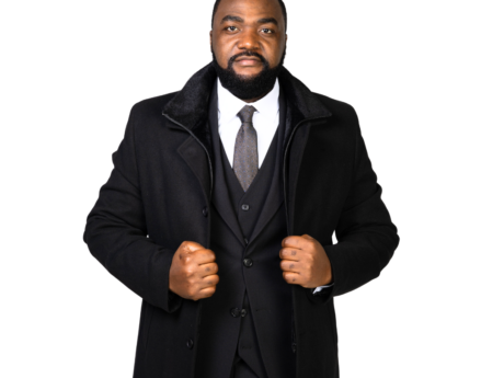 Premium Black Men’s Overcoat