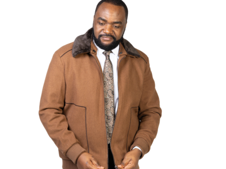 Brown Wool Bomber Jacket