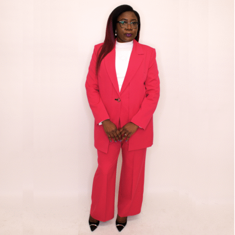 Women’s Fuchsia Wide-Leg Suit