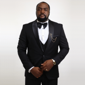 BT 4pc Premium Black Tuxedo Suit With Bowtie