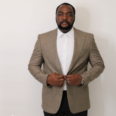 BT Tan with Blue stripe Blazer