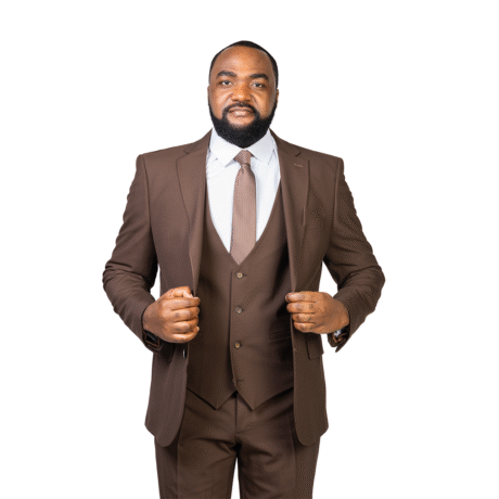 Coffee Brown 3-Piece Suit – Notch Lapel