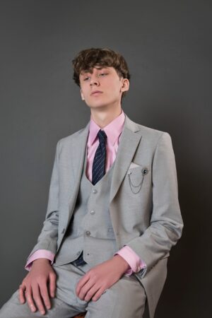 Light grey 2-Piece Suit- Notch Lapel