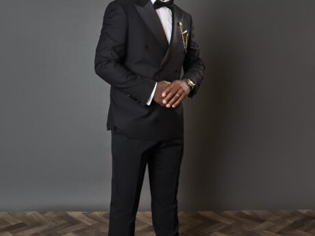 2-Piece Black Double-Breasted Suit