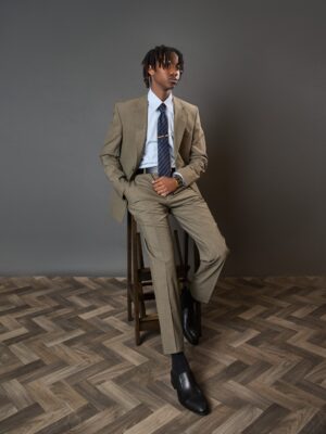 Olive Green 2-Piece Suit- Notch Lapel